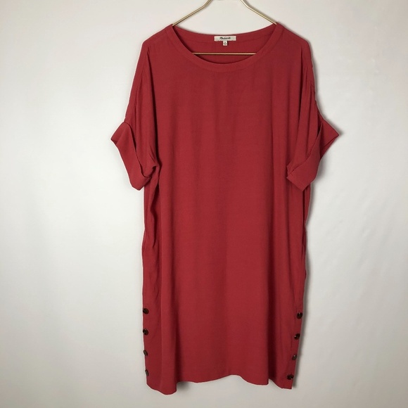 Madewell Journal button bottom short cuff sleeve pullover dress size XS - Picture 2 of 7